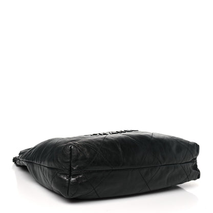 Chanel Shiny Calfskin Quilted Small Chanel 22 So Black 5 of 12