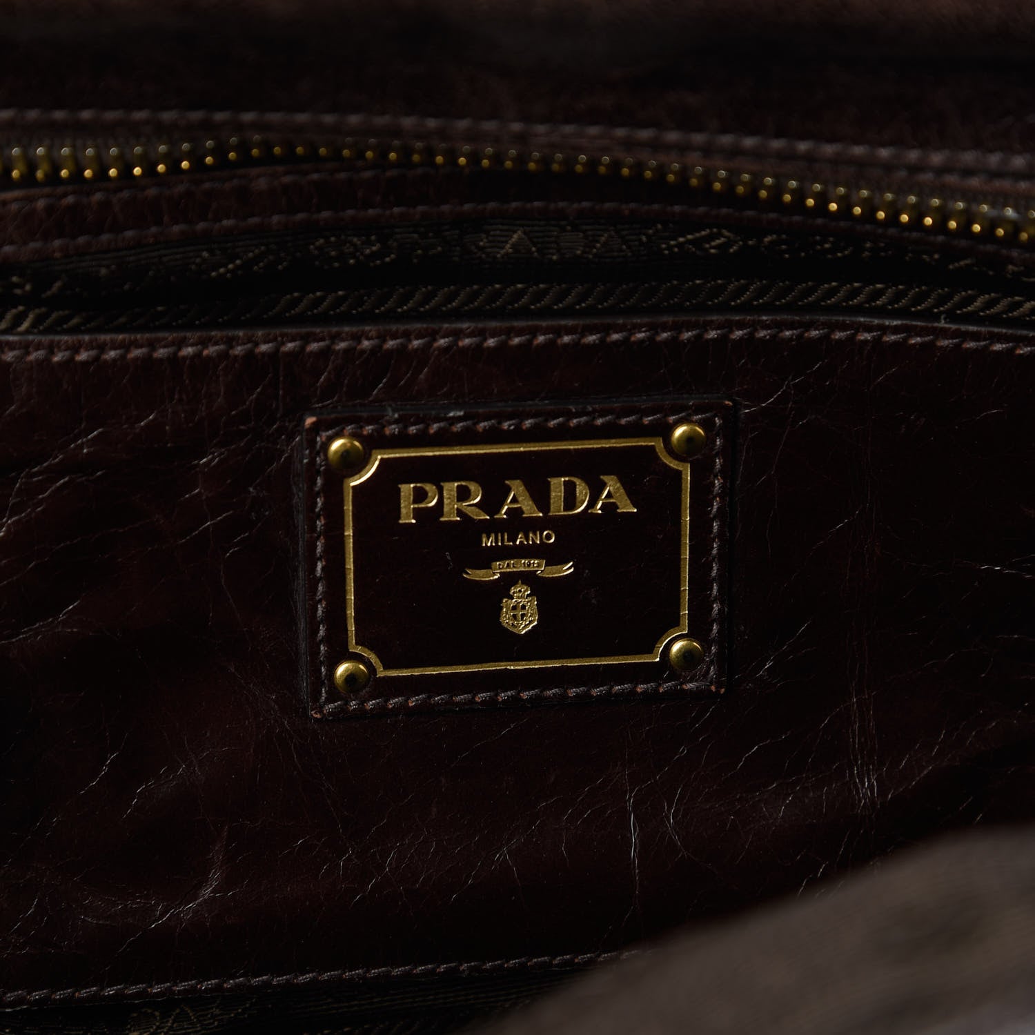 Prada Vitello Shine Bauletto Bruciato 8 of 9