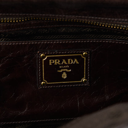 Prada Vitello Shine Bauletto Bruciato 8 of 9