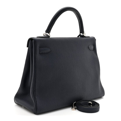 Hermes Togo Kelly Retourne 32 Bleu Nuit 3 of 12