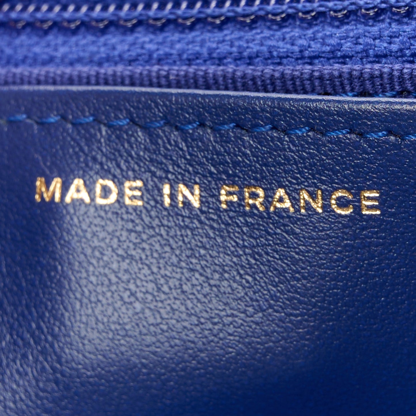 Caviar Quilted Boy Wallet On Chain WOC Blue