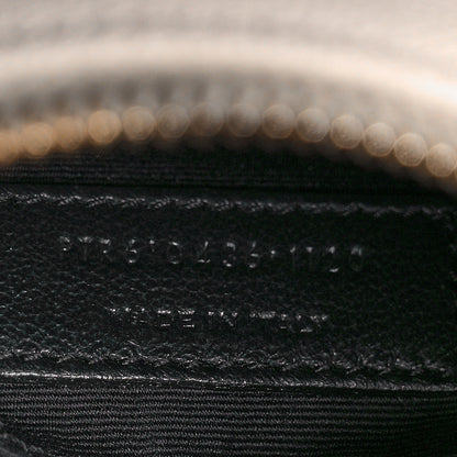 Saint Laurent Grain De Poudre Matelasse Chevron Quilted Round Vinyle Camera Bag Blanc Vintage 6 of 9