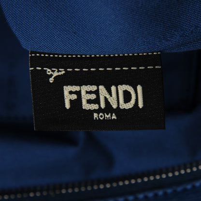 Fendi Vitello Elite Cuoio Monster Buggies Medium Roll Tote Black Multicolor Blue Cobalto 8 of 9