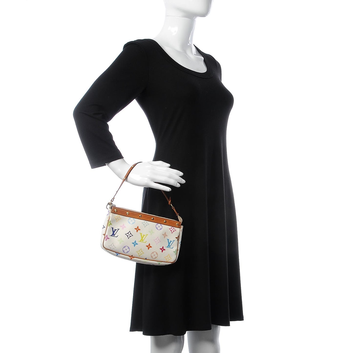 Monogram Multicolor Pochette Accessories White