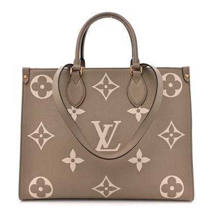 Louis Vuitton Empreinte Monogram Giant Onthego MM Tourterelle Creme 1 of 14
