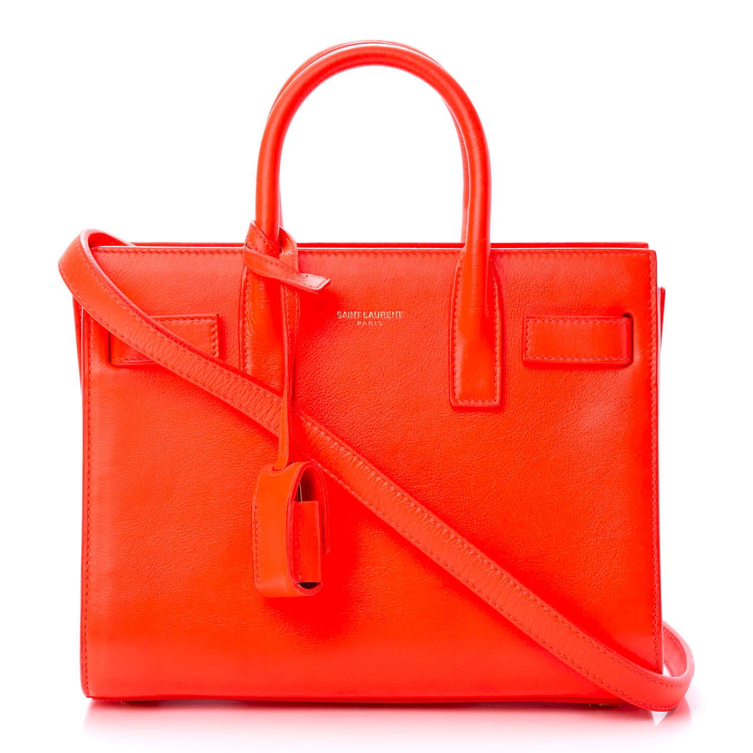 Saint Laurent Calfskin Nano Sac De Jour Orange 1 of 18