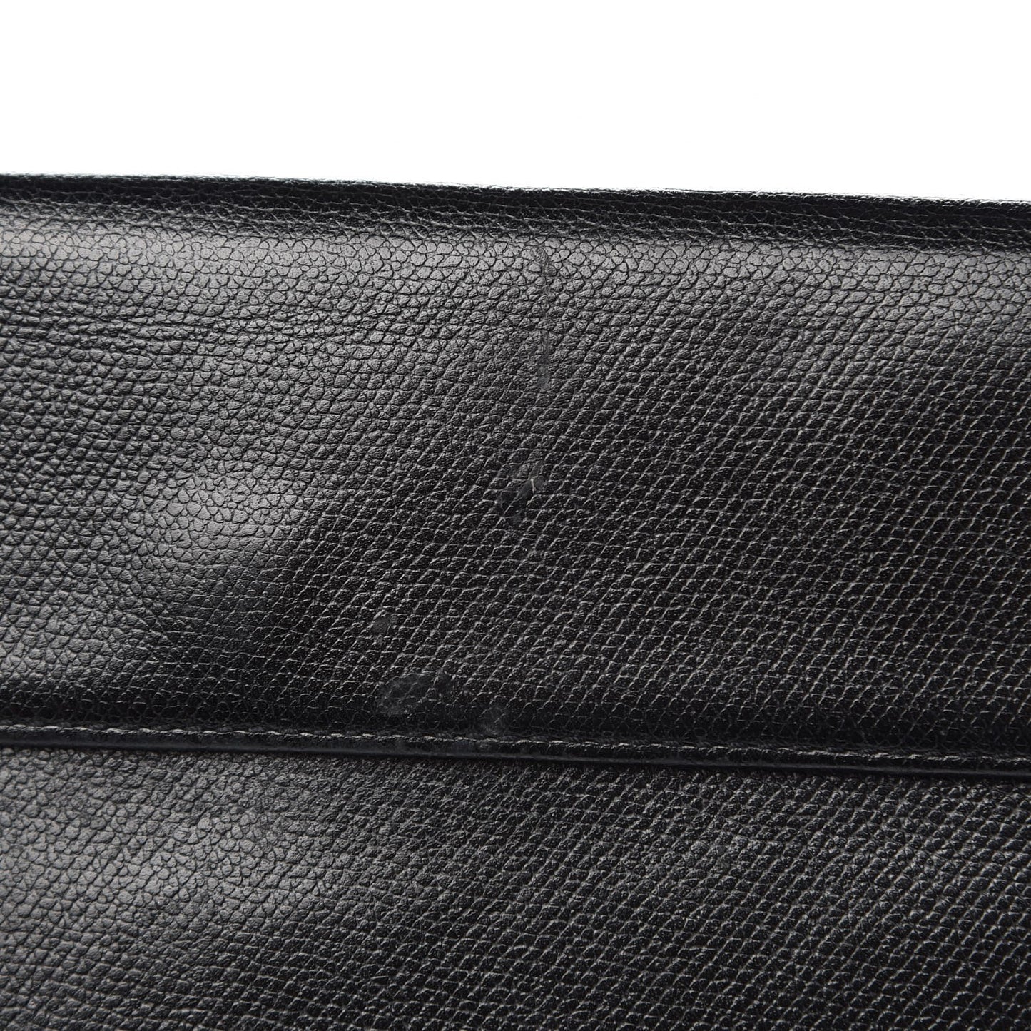 Grained Calfskin CC Button Wallet Black