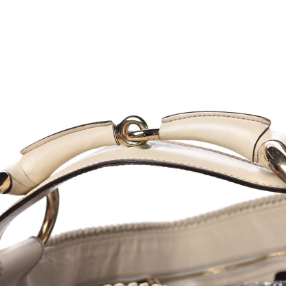 Gucci Calfskin Large Horsebit Chain Hobo Ivory 12 of 14