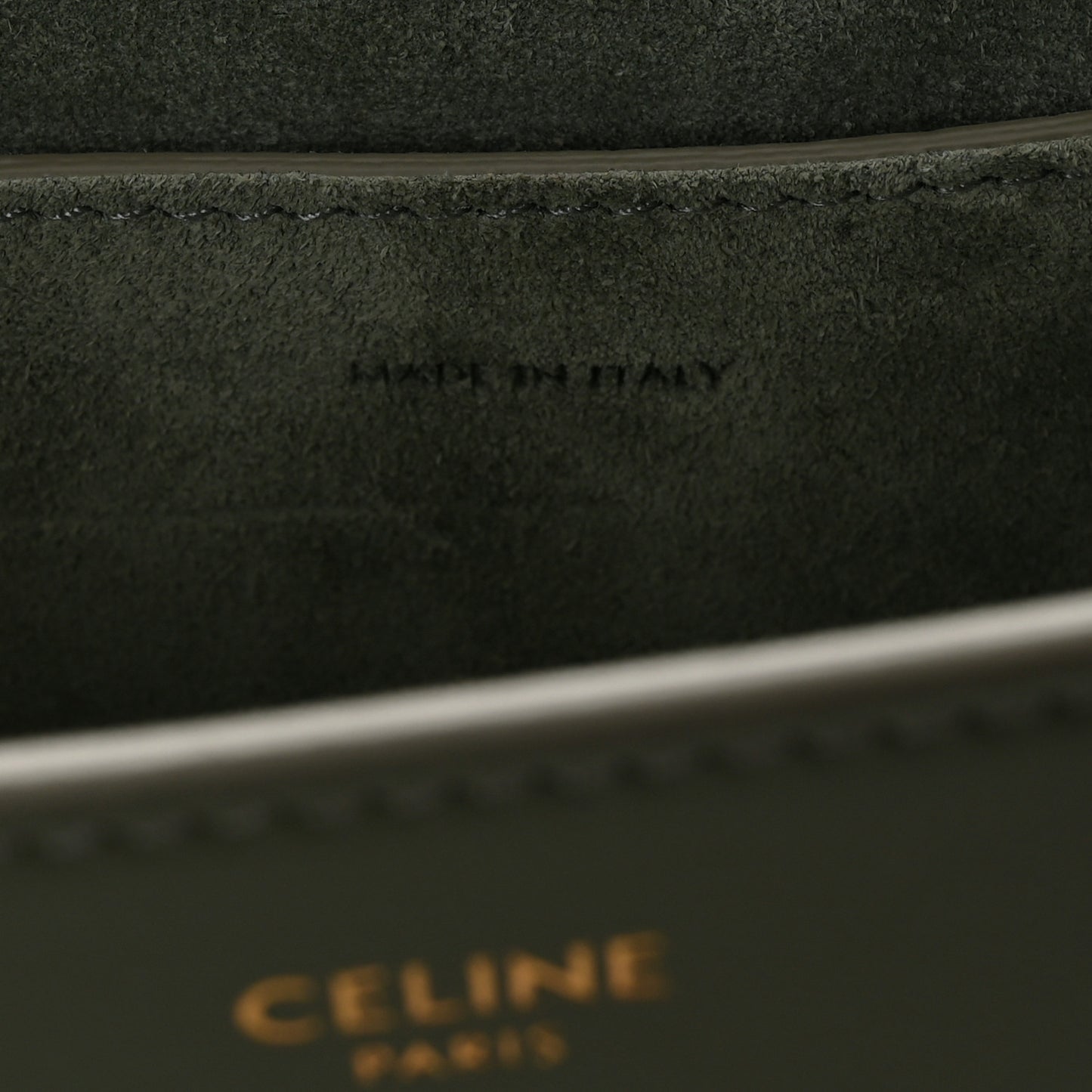 Smooth Calfskin Cuir Triomphe Folco Crossbody Bag Army Green