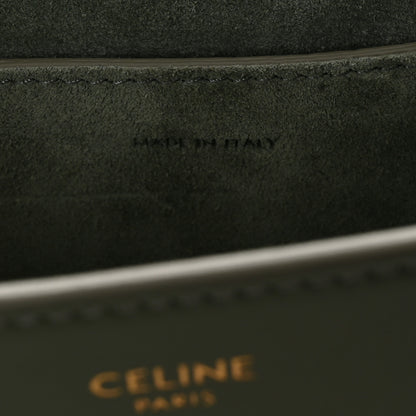 Celine Smooth Calfskin Cuir Triomphe Folco Crossbody Bag Army Green 7 of 12