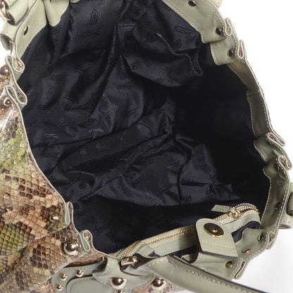 Gucci Python Studded Pelham Tote 5 of 7