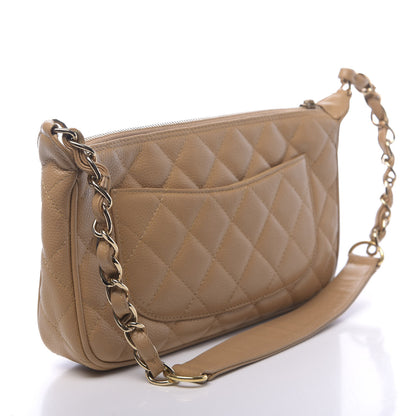 Chanel Caviar Quilted Timeless CC Shoulder Bag Beige 2 of 15