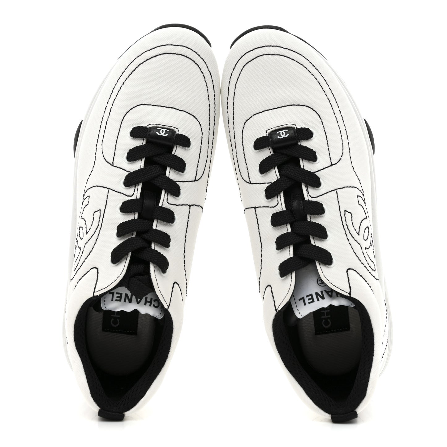 Cotton Womens CC Sneakers 38 White Black