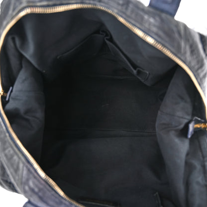 Saint Laurent Pebbled Lambskin Medium Easy Sac Black 5 of 10