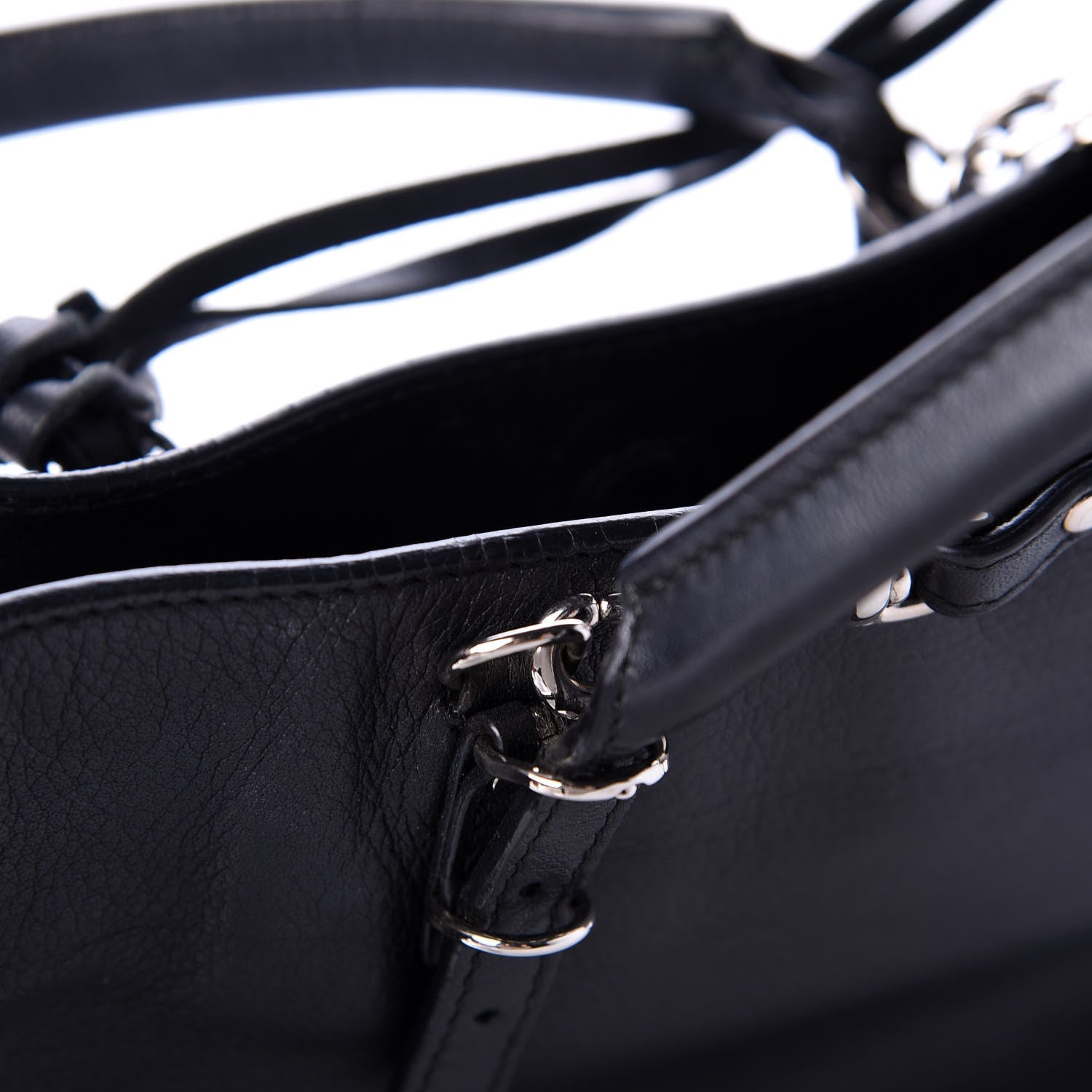 Balenciaga Veau Papier A6 Zip Around Tote Black 8 of 10