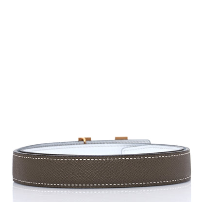 Hermes Epsom Swift 24mm Mini Constance H Belt 75 30 White Etoupe 2 of 4