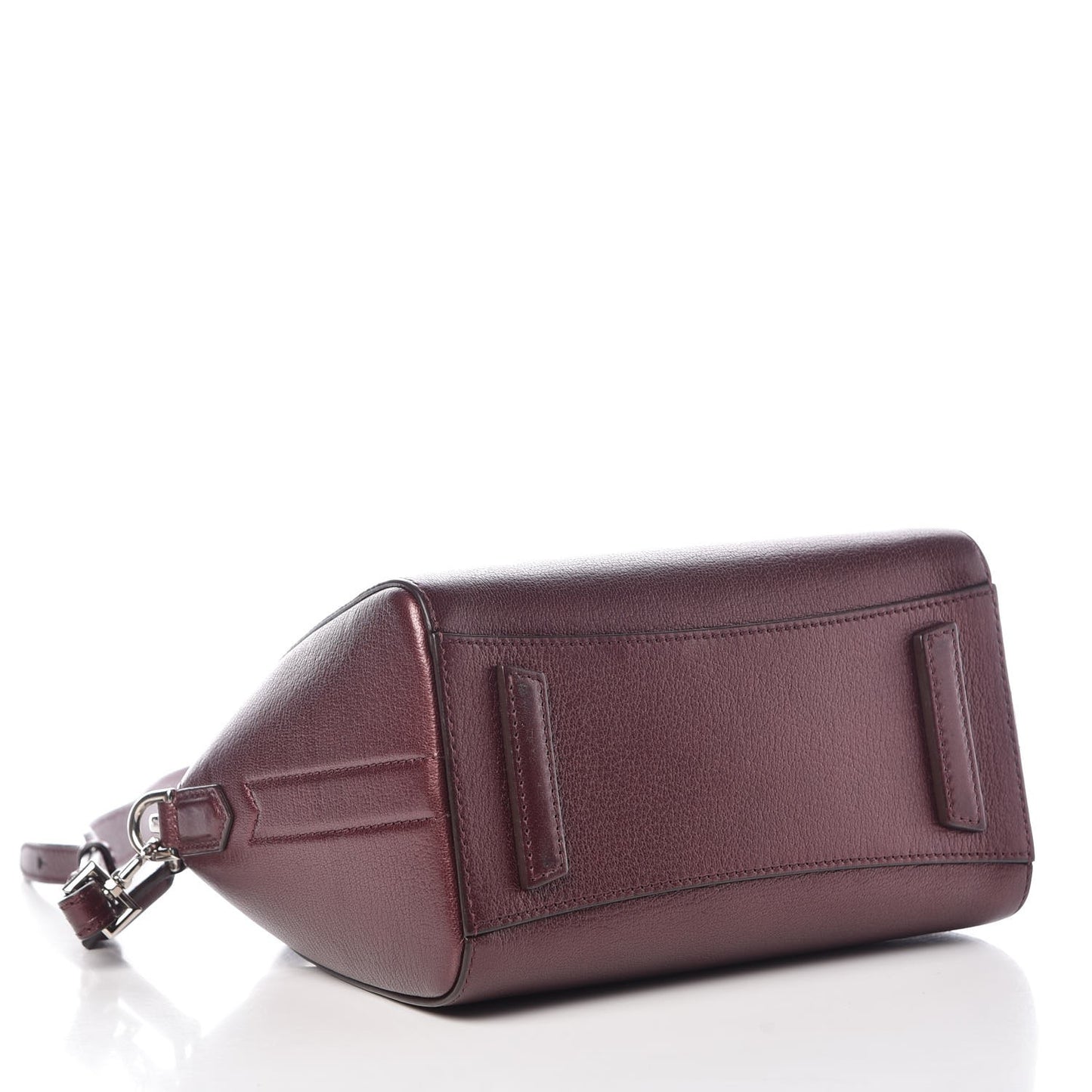 Metallic Sugar Goatskin Mini Antigona Oxblood