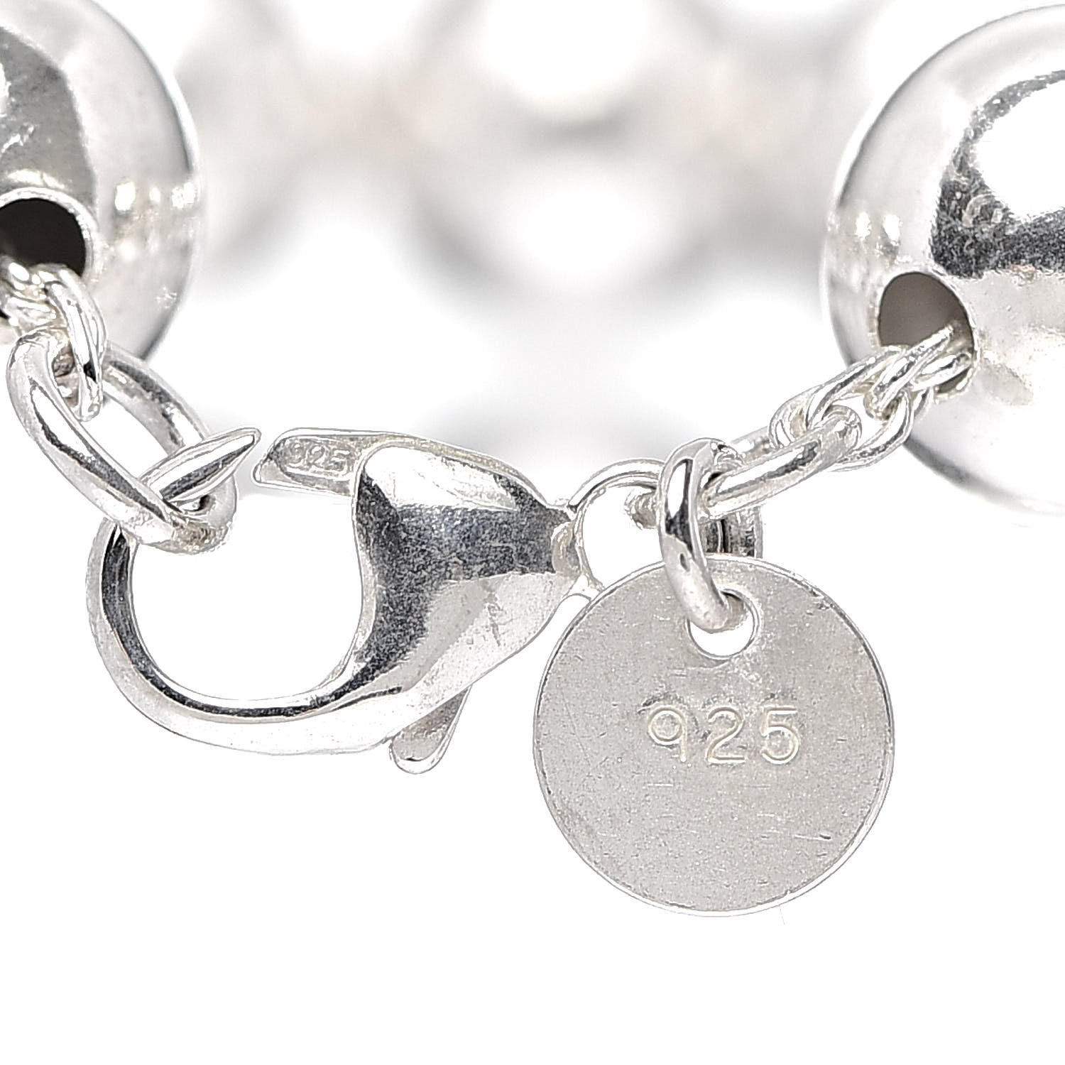 Tiffany Sterling Silver 10mm HardWear Ball Bracelet 5 of 6