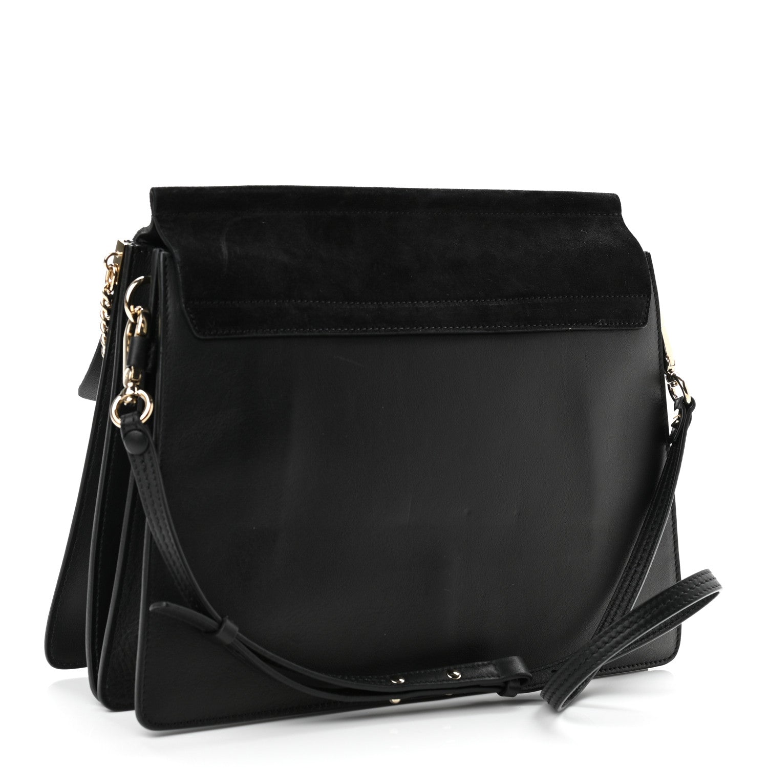 Chloe Suede Calfskin Medium Faye Shoulder Bag Black 3 of 12