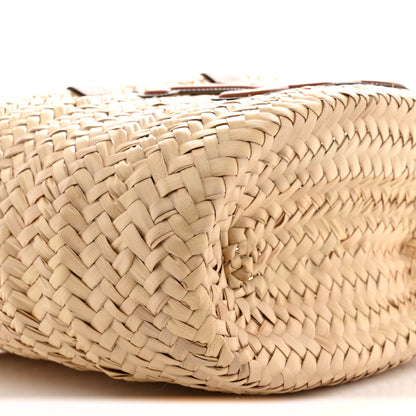 Celine Palm Leaf Calfskin Triomphe Teen Panier Tan 8 of 9
