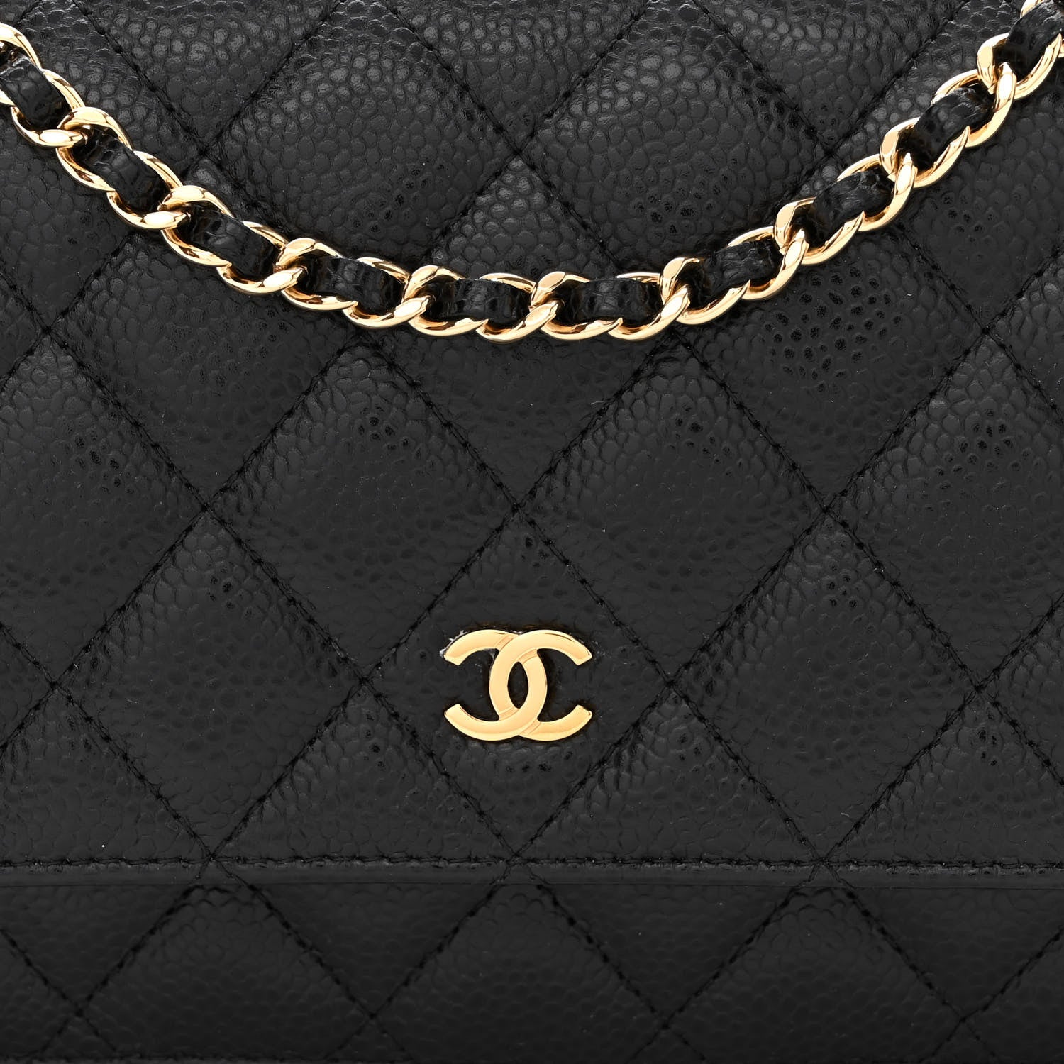 Chanel Caviar Quilted Wallet on Chain WOC Black 10 of 12