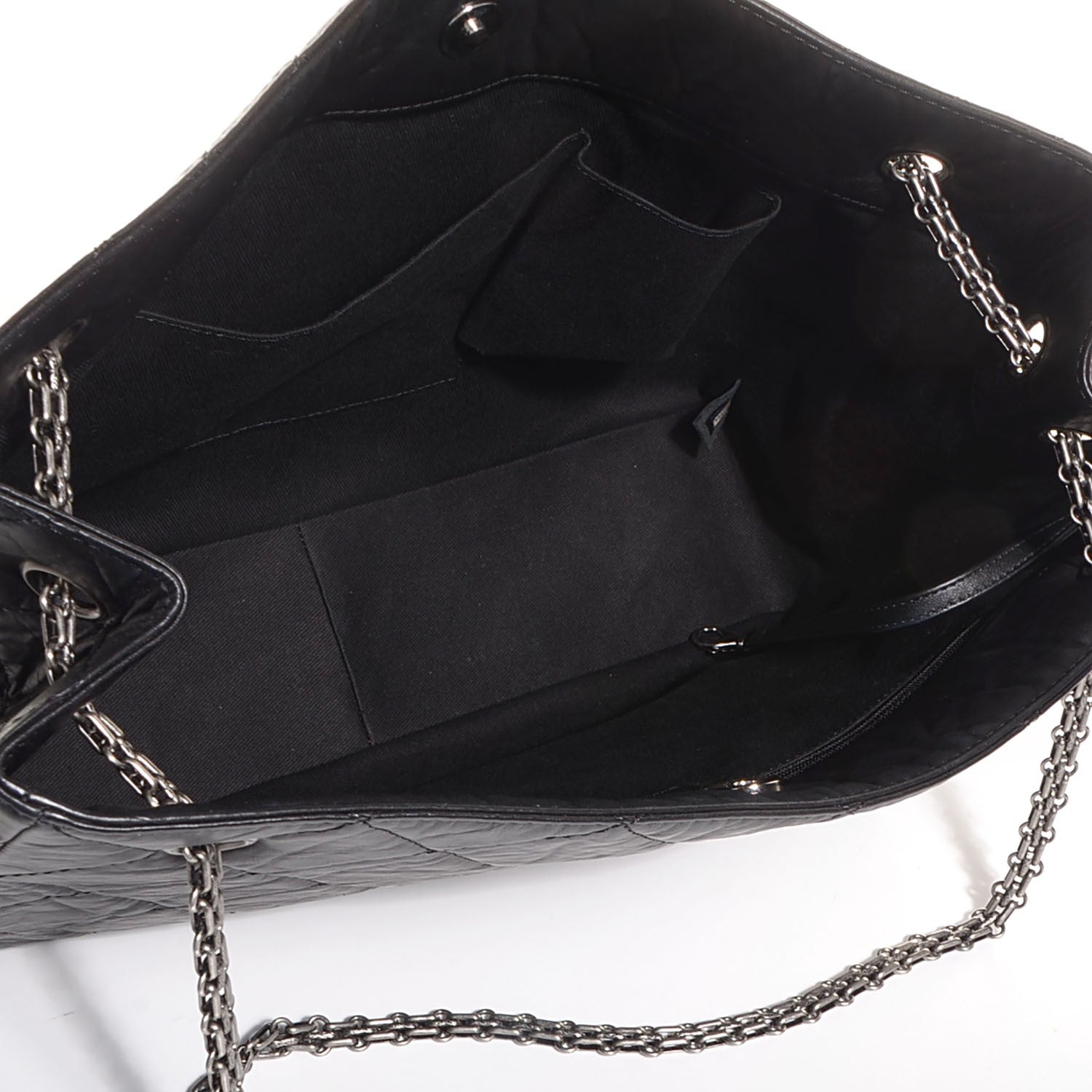 Chanel Aged Calfskin Quilted Reissue 2.55 Tote Black 5 of 8