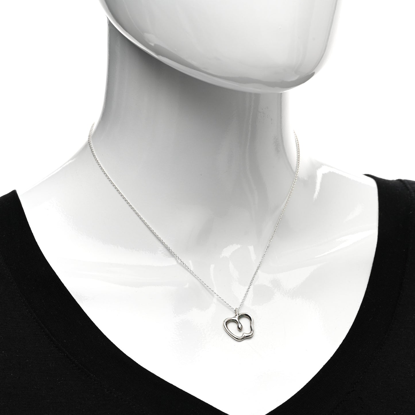 Sterling Silver Elsa Peretti Apple Pendant Necklace