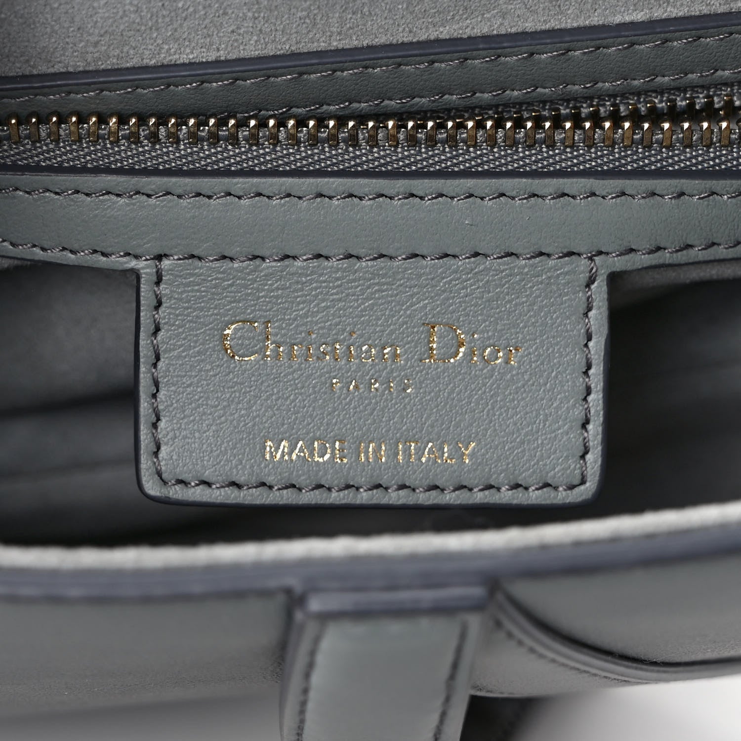Christian Dior Gradient Calfskin Saddle Bag Gris 6 of 9