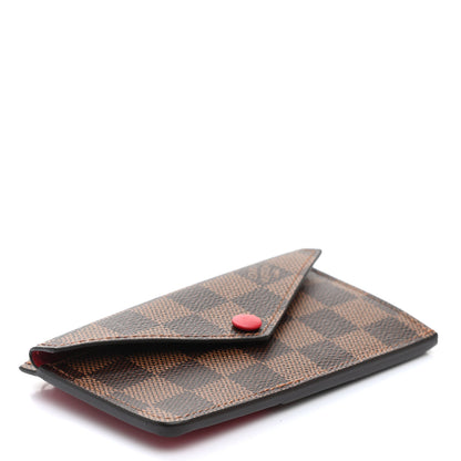 Louis Vuitton Damier Ebene Recto Verso Card Holder Red 3 of 5