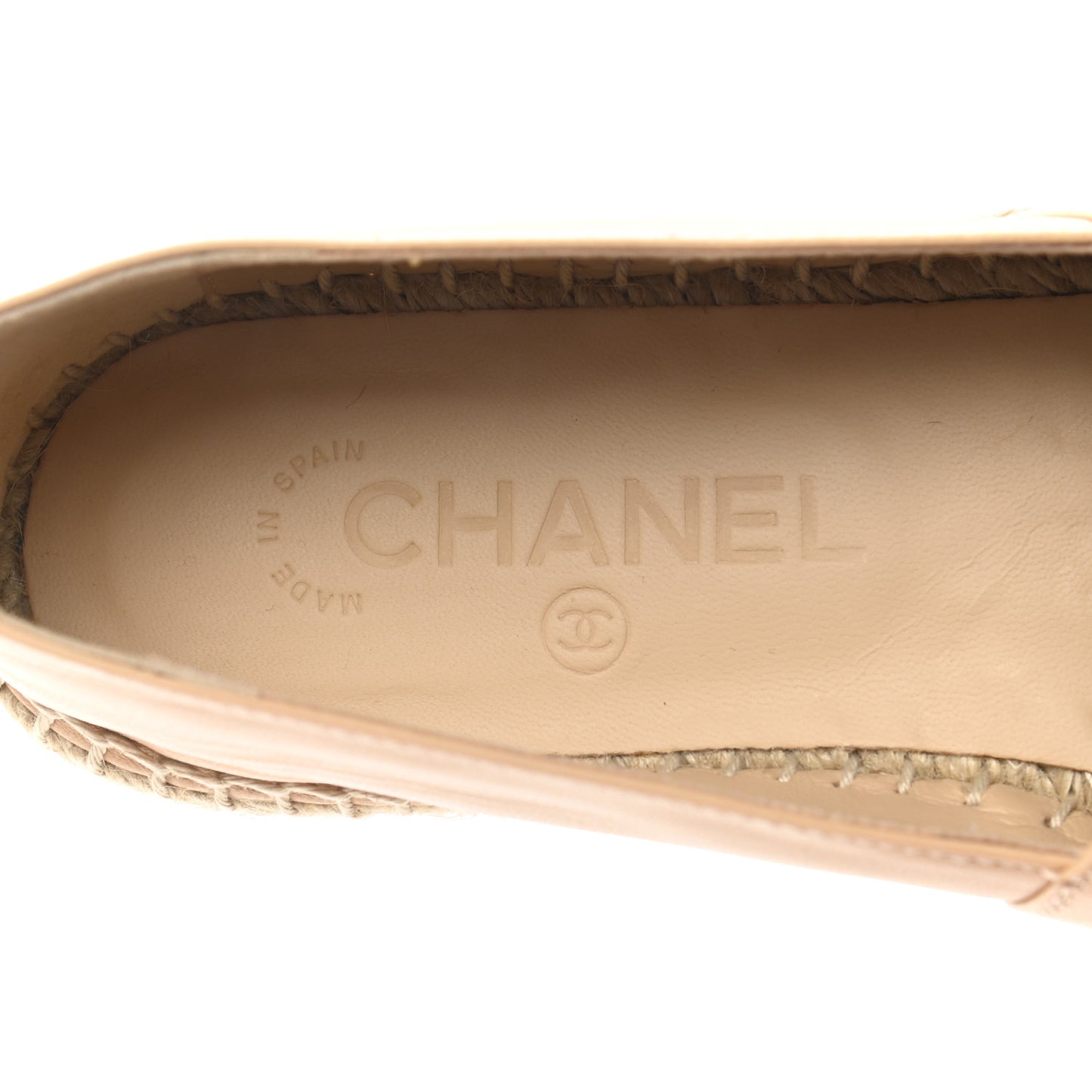 Lambskin CC Espadrilles 37 Beige Black