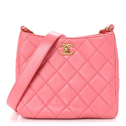 Chanel Lambskin Quilted Multi Chain Hobo Pink 1 of 10