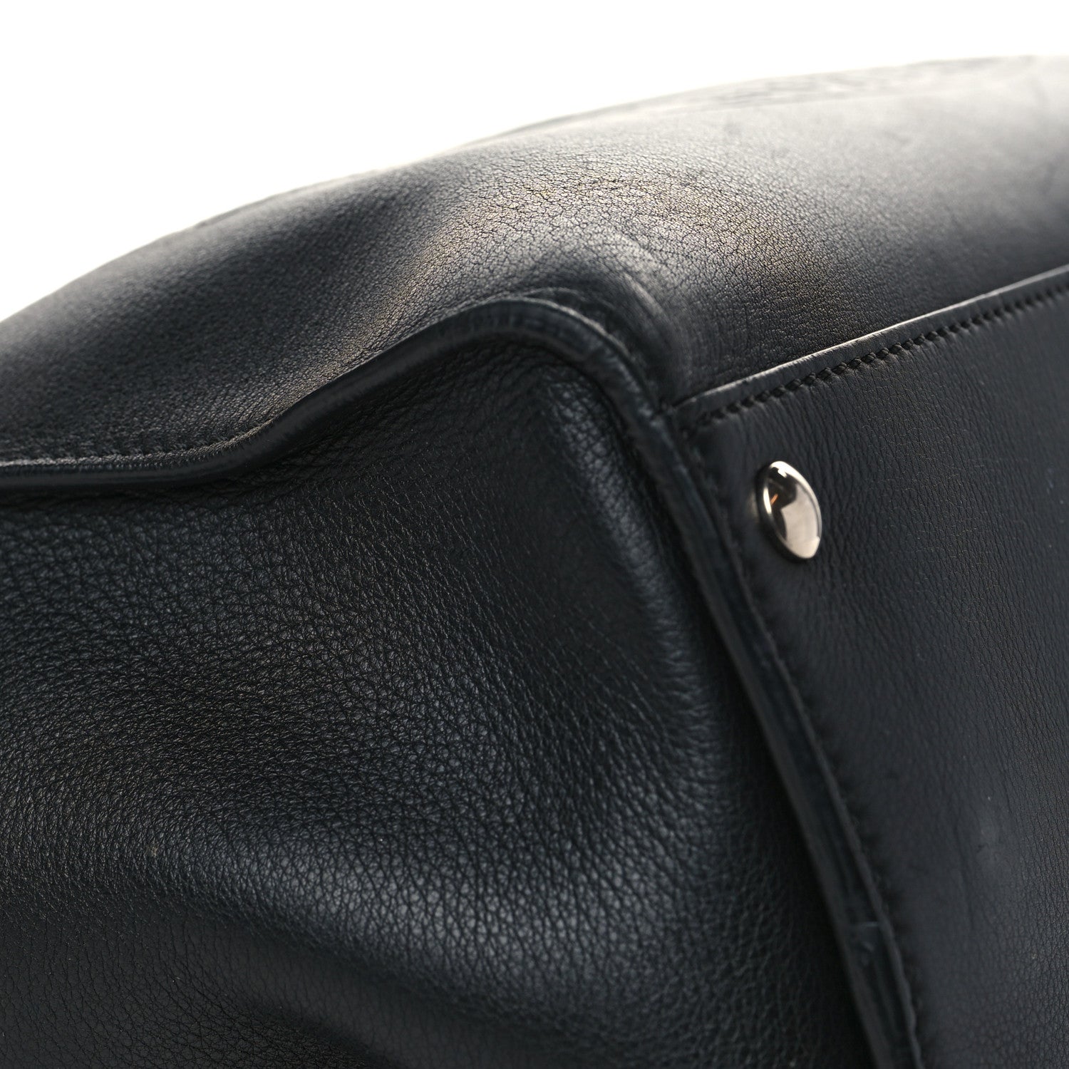 Burberry Smooth Calfskin Small Grommet Embossed Crest Bag Black 10 of 11