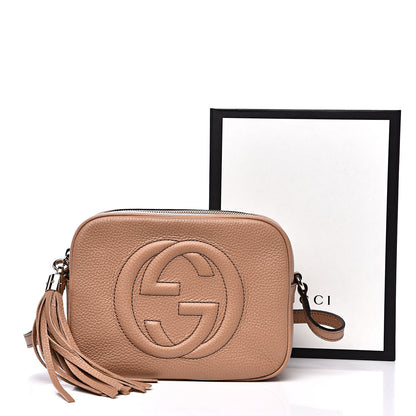 Gucci Pebbled Calfskin Small Soho Disco Bag Rose Beige 10 of 10