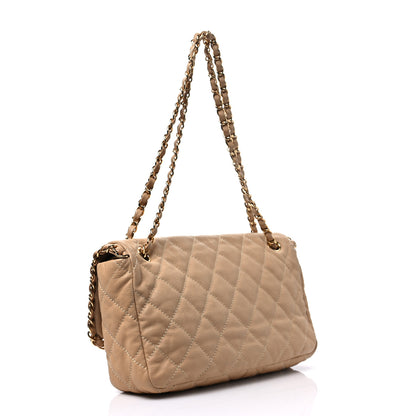 Chanel Calfskin Quilted Medium Chain Me Flap Light Beige 2 of 7