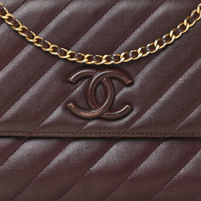 Chanel Lambskin Quilted Jumbo Coco Vintage Flap Purple 9 of 11
