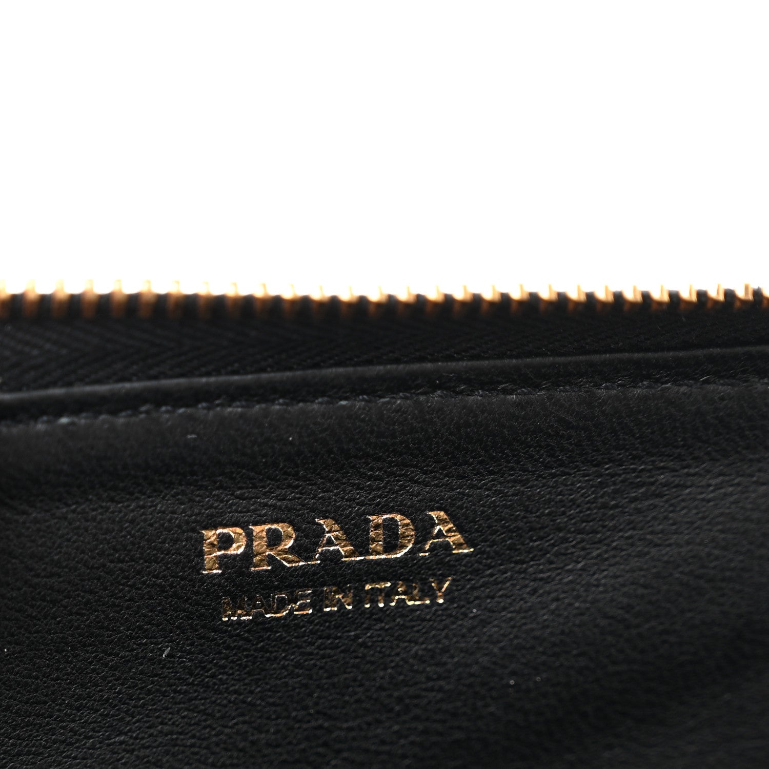 Prada Saffiano Metal Zip Around Keychain Black 6 of 8