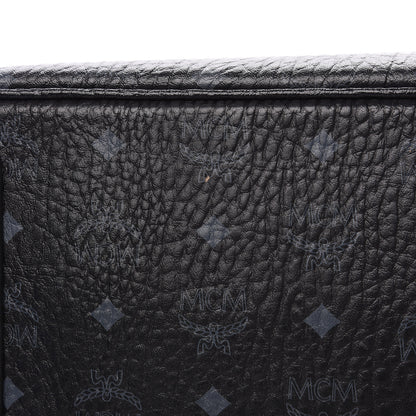 MCM Visetos Medium Anya Zip Top Shopper Tote Black 8 of 11