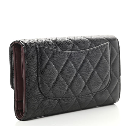Chanel Caviar Quilted Large Flap Wallet Black 3 of 10