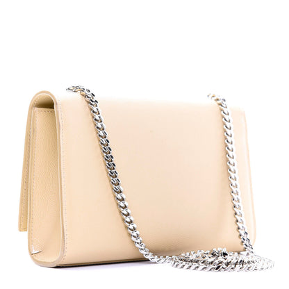 Saint Laurent Grain De Poudre Small Monogram Kate Satchel Nude Powder 3 of 14