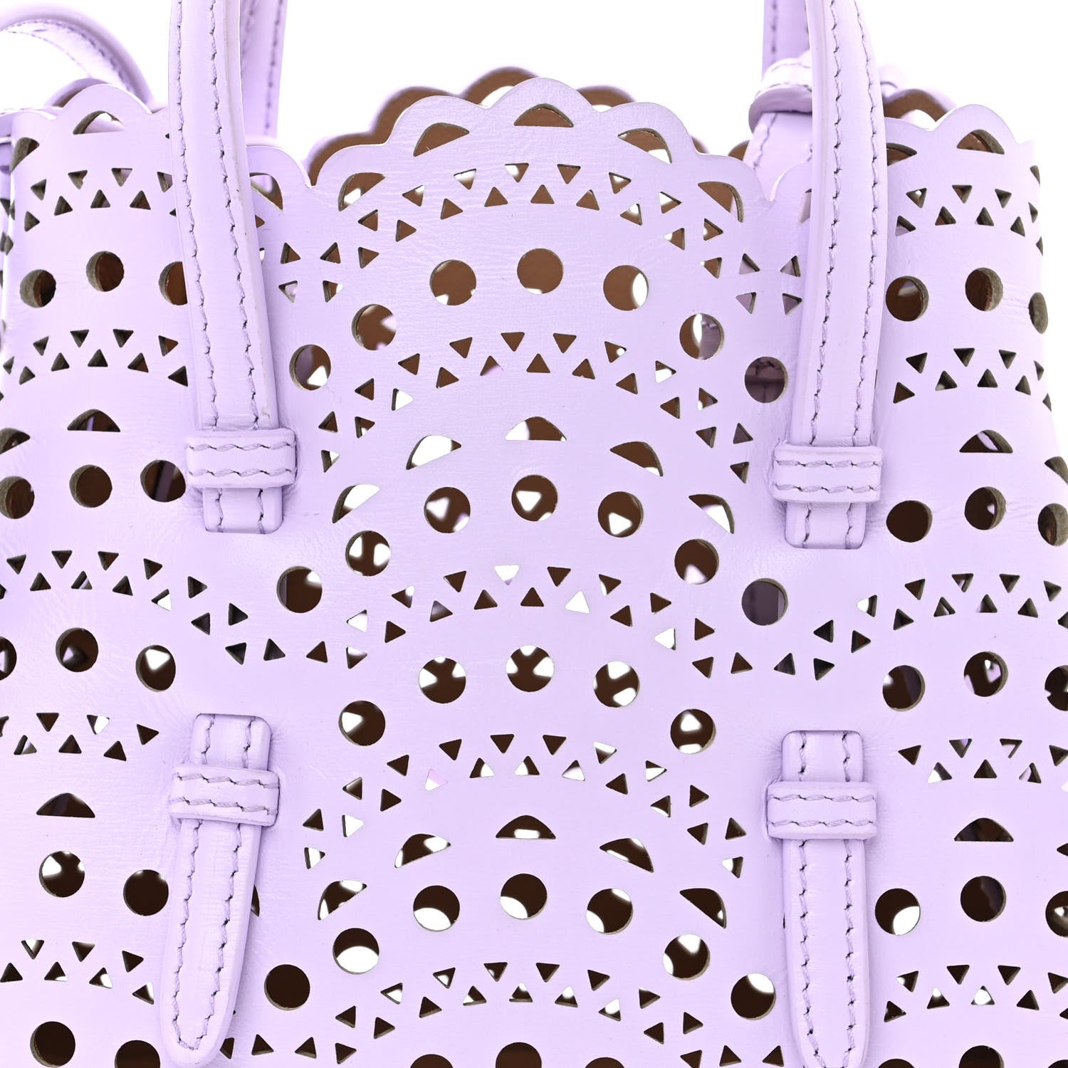 Alaia Calfskin Vienne Wave Mina 16 Bag Parme Clair 7 of 9