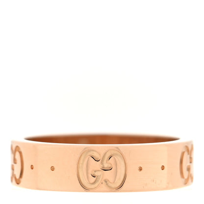 Gucci 18K Rose Gold 4mm Icon Thin Band Ring 42 2.25 1 of 5