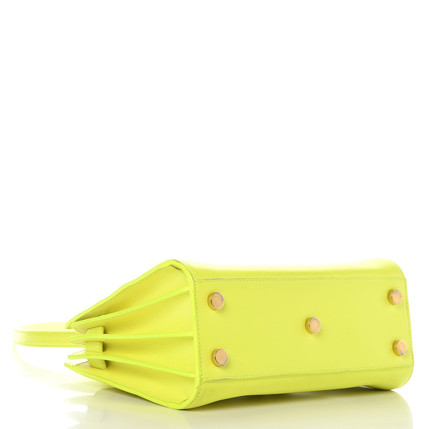 Calfskin Nano Sac De Jour Neon Yellow