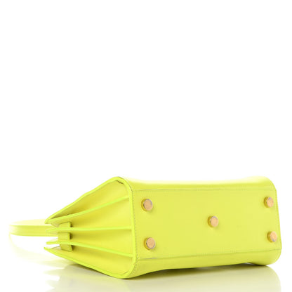 Saint Laurent Calfskin Nano Sac De Jour Neon Yellow 4 of 19