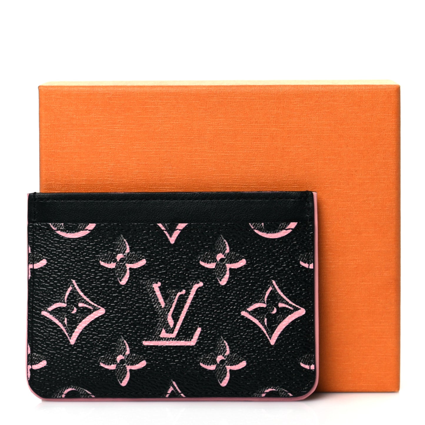 Monogram Fall for You LV Side-Up Card Holder Black