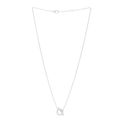 Hermes 18K White Gold Diamond Finesse Pendant Necklace 3 of 5