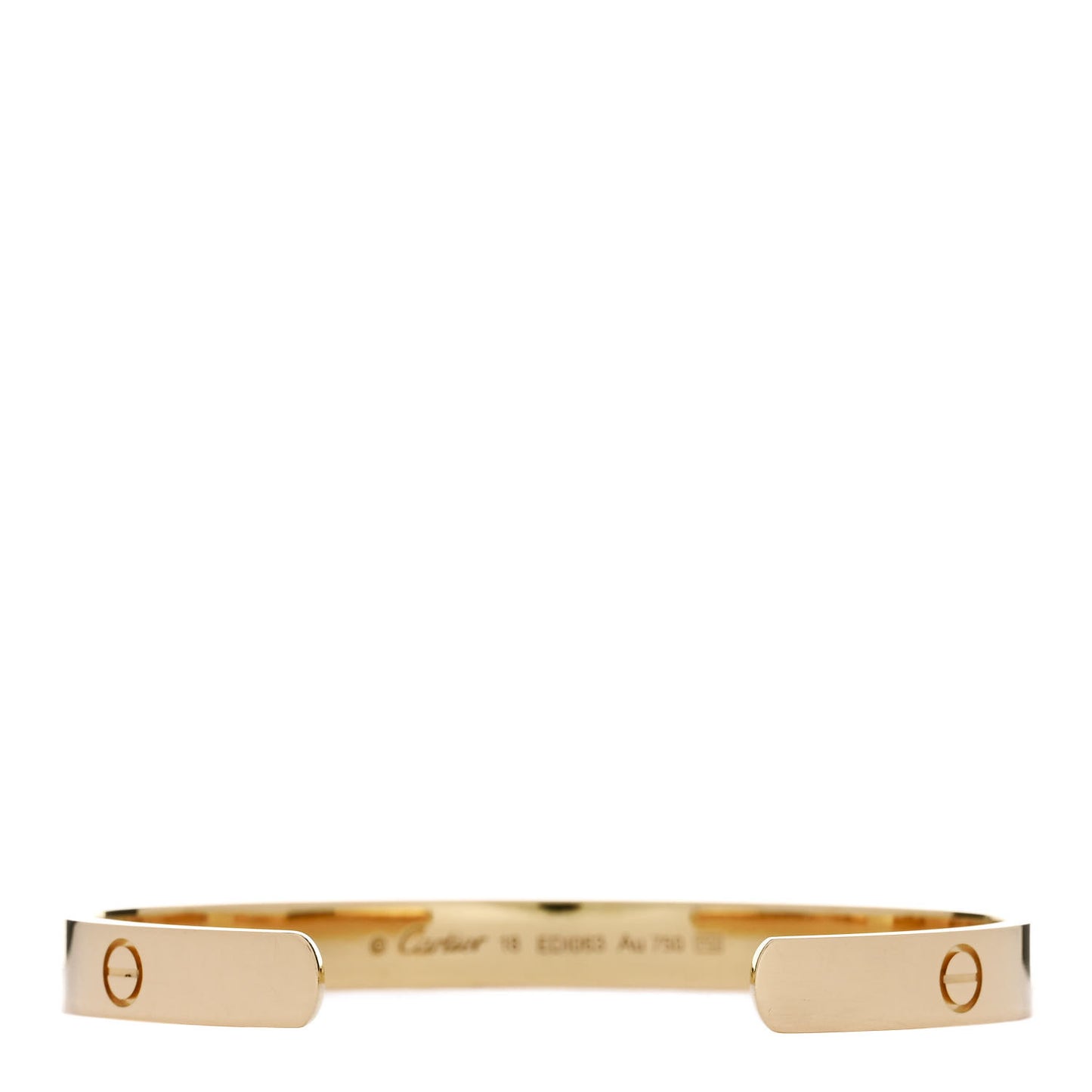 18K Yellow Gold LOVE Cuff Bracelet 18