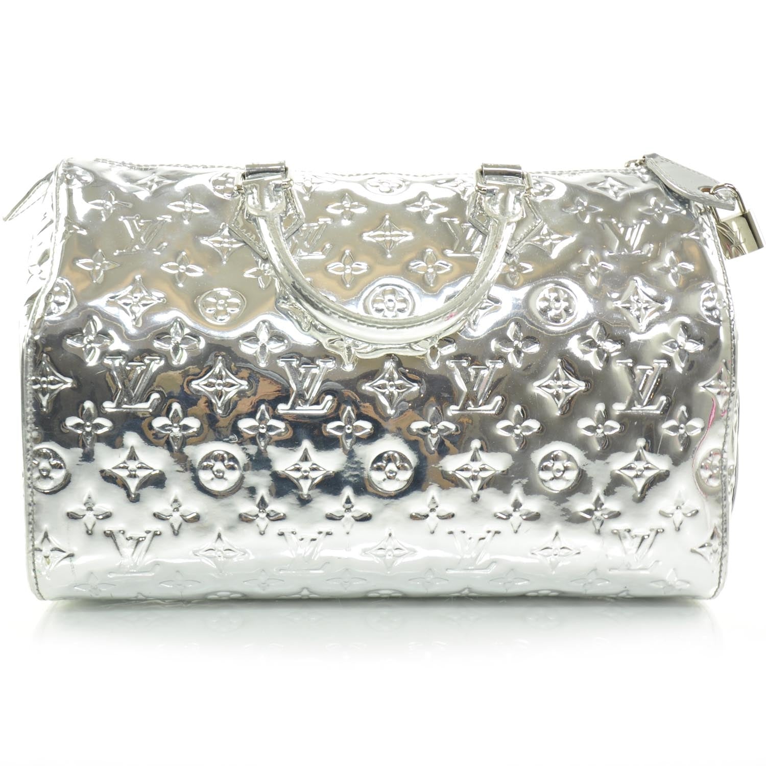 Louis Vuitton Monogram Miroir Speedy 35 Silver 4 of 14