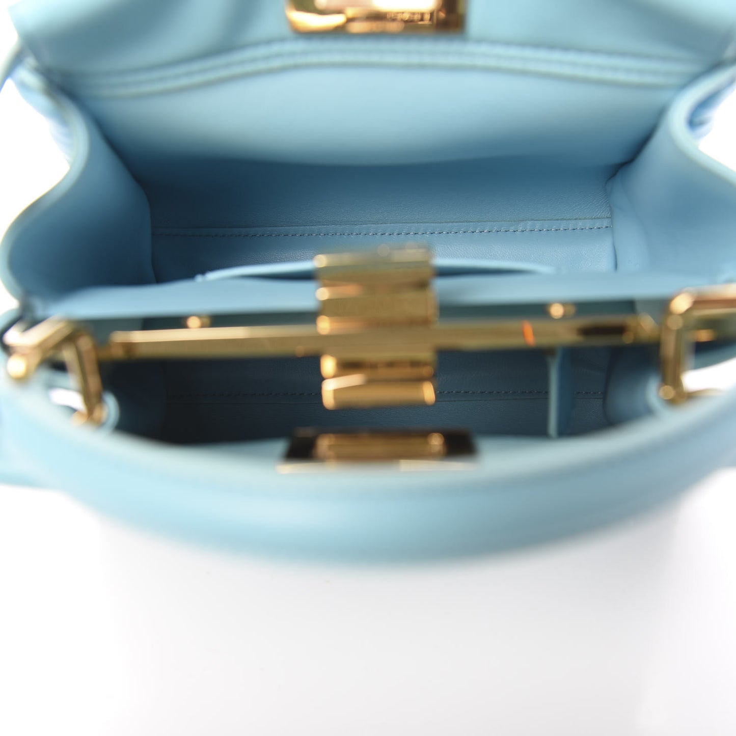 Nappa Lace Up Mini Peekaboo Iconic Satchel Turchese