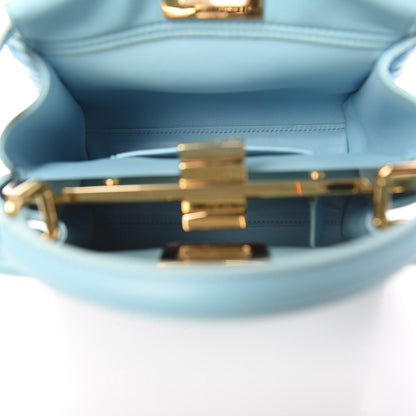Fendi Nappa Lace Up Mini Peekaboo Iconic Satchel Turchese 6 of 10