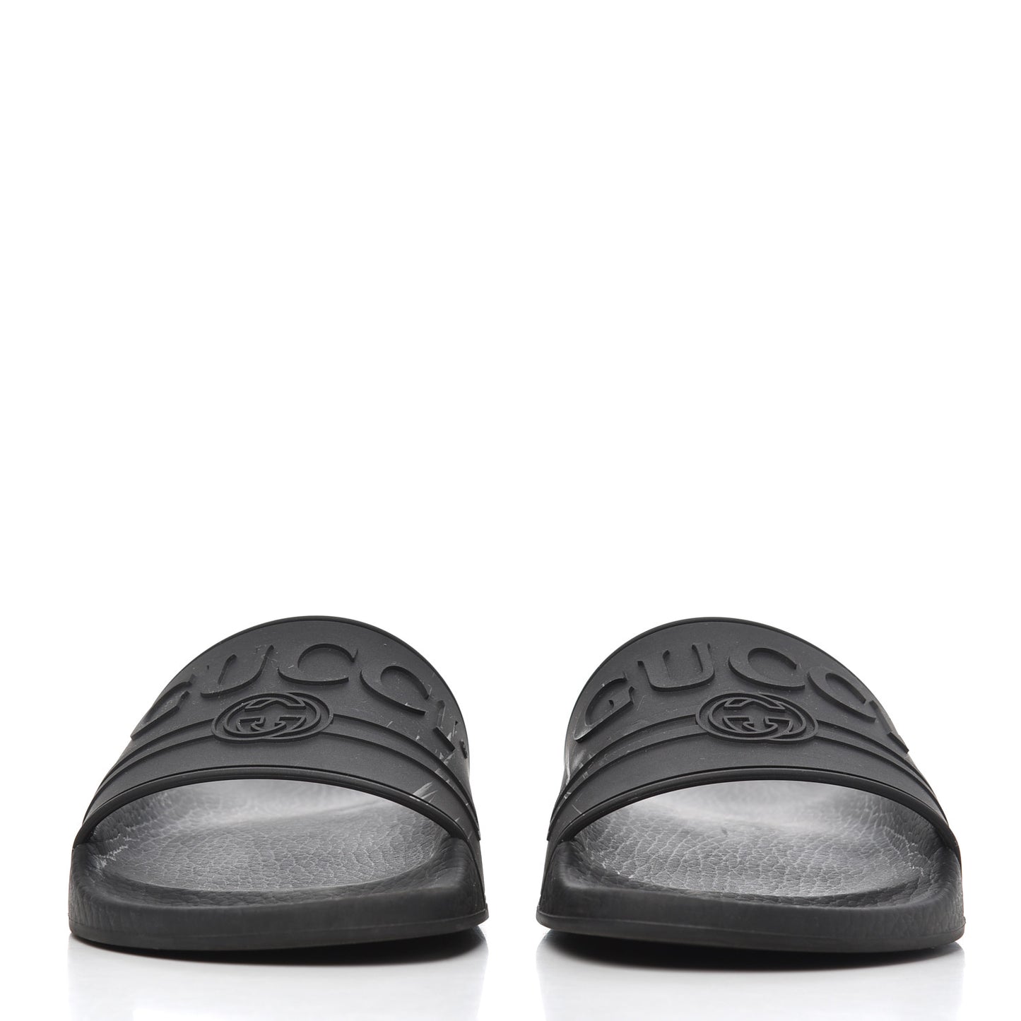 Rubber Womens Logo Slide Sandals 39 Black